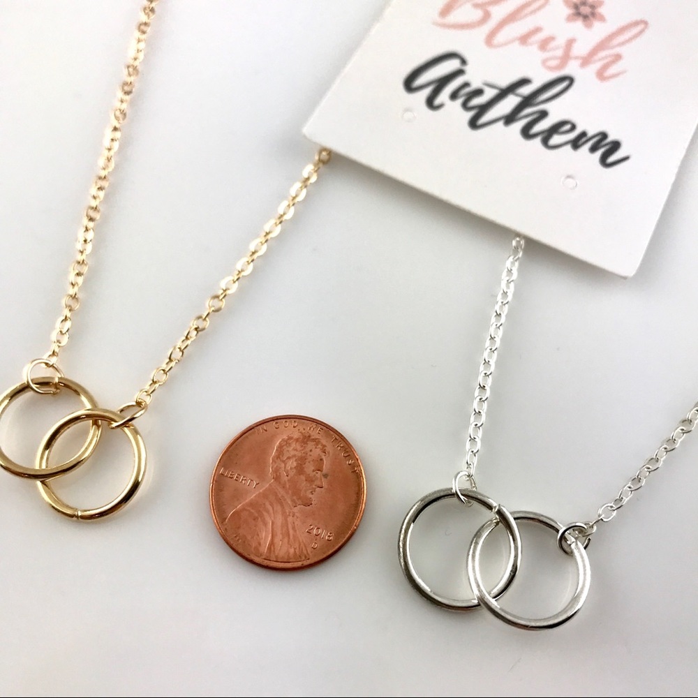 3 for $25⚡️double circle necklace - Picture 7 of 8